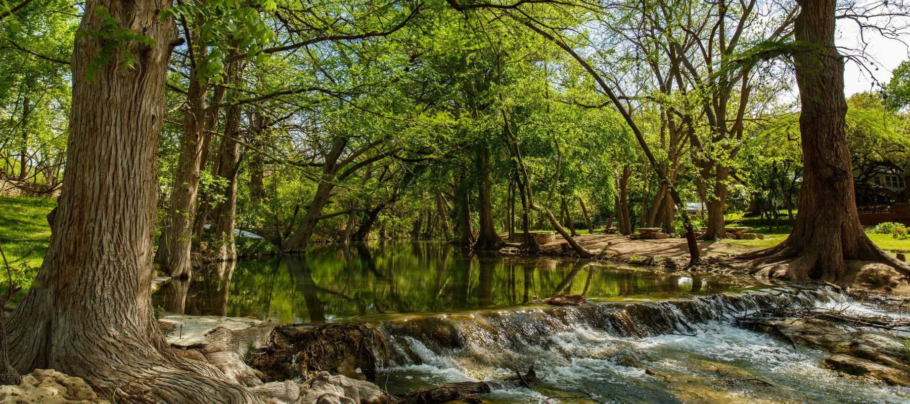 flowing river in wimberley texas