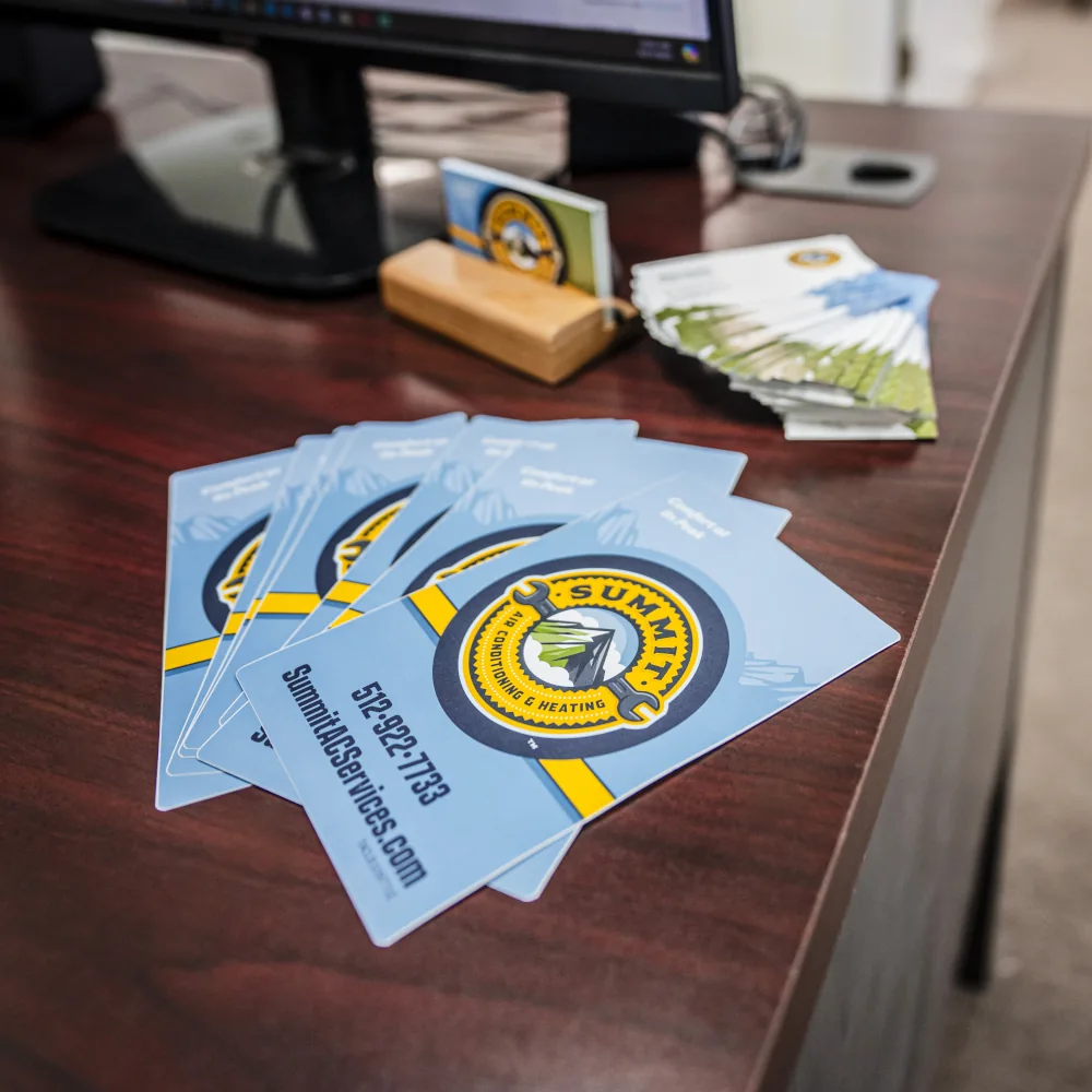 Summit AC branded business cards