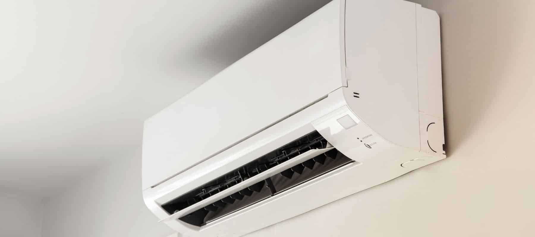 ductless air conditioning unit positioned on the wall